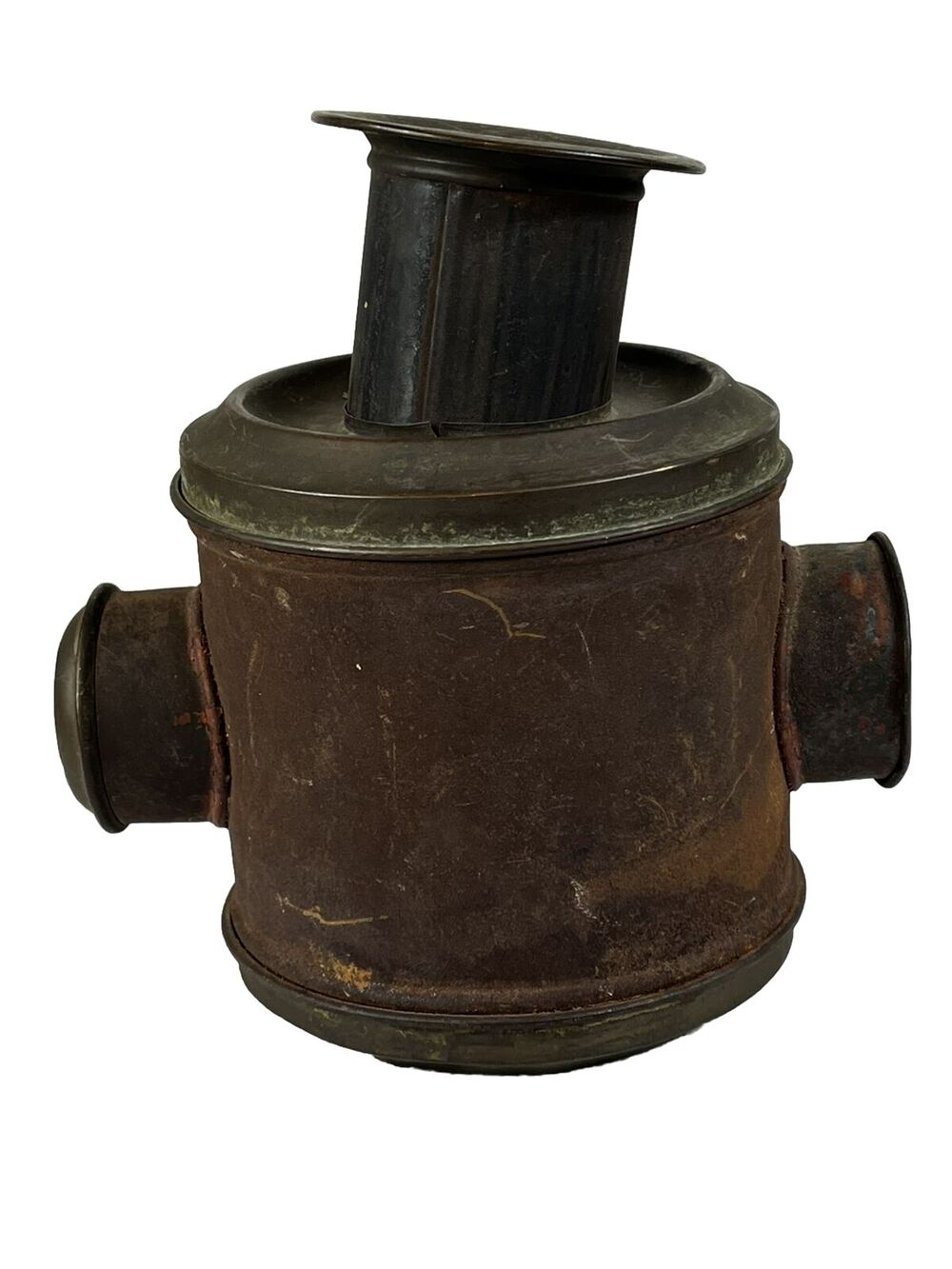 Antique Railroad Switch Signal Lantern / Lamp Light ? w/ Chimney & Clear Lens